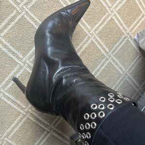 Bebe Black Boot with Rivets